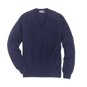 Country Club Lightweight Cashmere V-Neck - Navy